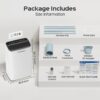 TECXERLLON 15,000 BTU Portable Air Conditioner for Large Room up to 800 Sq. Ft., Quiet 48dB 4-in-1 AC Unit with Dehumidifier, Self-Evaporating, Sleep Mode, Remote & Window Kit