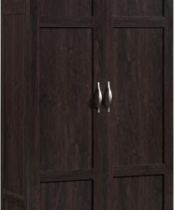 Sauder Storage Cabinet/ Pantry cabinets, 29.61 " x D: 16.02 " x H: 71.50", Cinnamon Cherry finish