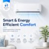 Senville LETO Mini Split Air Conditioner, Heat Pump, White, 9000 BTU | Ductless, Wall Mounted, Works with Alexa, Quiet Operation, 0.75 Ton, 208/230V Energy Efficient Inverter
