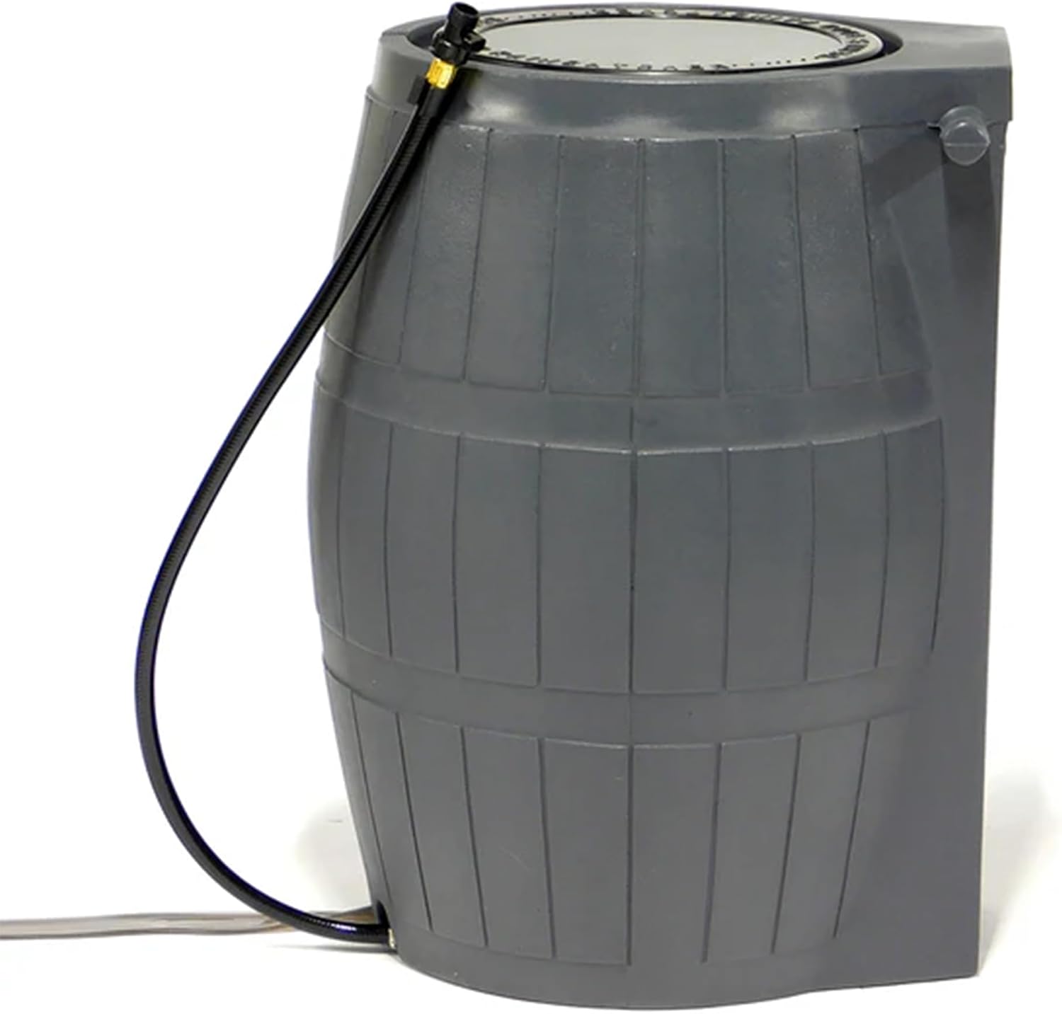 FCMP Outdoor Raincatcher 4000, Flat-Back Rain Water Barrel, 50-Gallon, Gray - Rainwater Collection Storage Container w/Side Spigots, Mesh Screen, Garden and Overflow Hose & Linking Kit FCMP Outdoor Raincatcher 4000, Flat-Back Rain Water Barrel, 50-Gallon, Gray - Rainwater Collection Storage Container w/Side Spigots, Mesh Screen, Garden and Overflow Hose & Linking Kit - Image 9