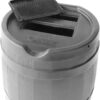 FCMP Outdoor 45 Gallon Heavy Duty Rain Water Catcher Barrel Container with Hose and Debris Screen for Outdoor Plants, Garden, and Landscapes (RC45-GRY) Grey