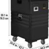 VEVOR Insulated Food Pan Carrier, 127 Qt Hot Box for Catering, LLDPE Food Box Carrier w/Double Buckles, Front Loading Food Warmer w/Handles, End Loader w/Wheels for Restaurant, Canteen, etc. Black