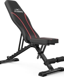 FLYBIRD WB2 Weight Bench, Utility Adjustable Weight Bench for Full Body Workout- Multi-Purpose Foldable Incline Bench (Black)