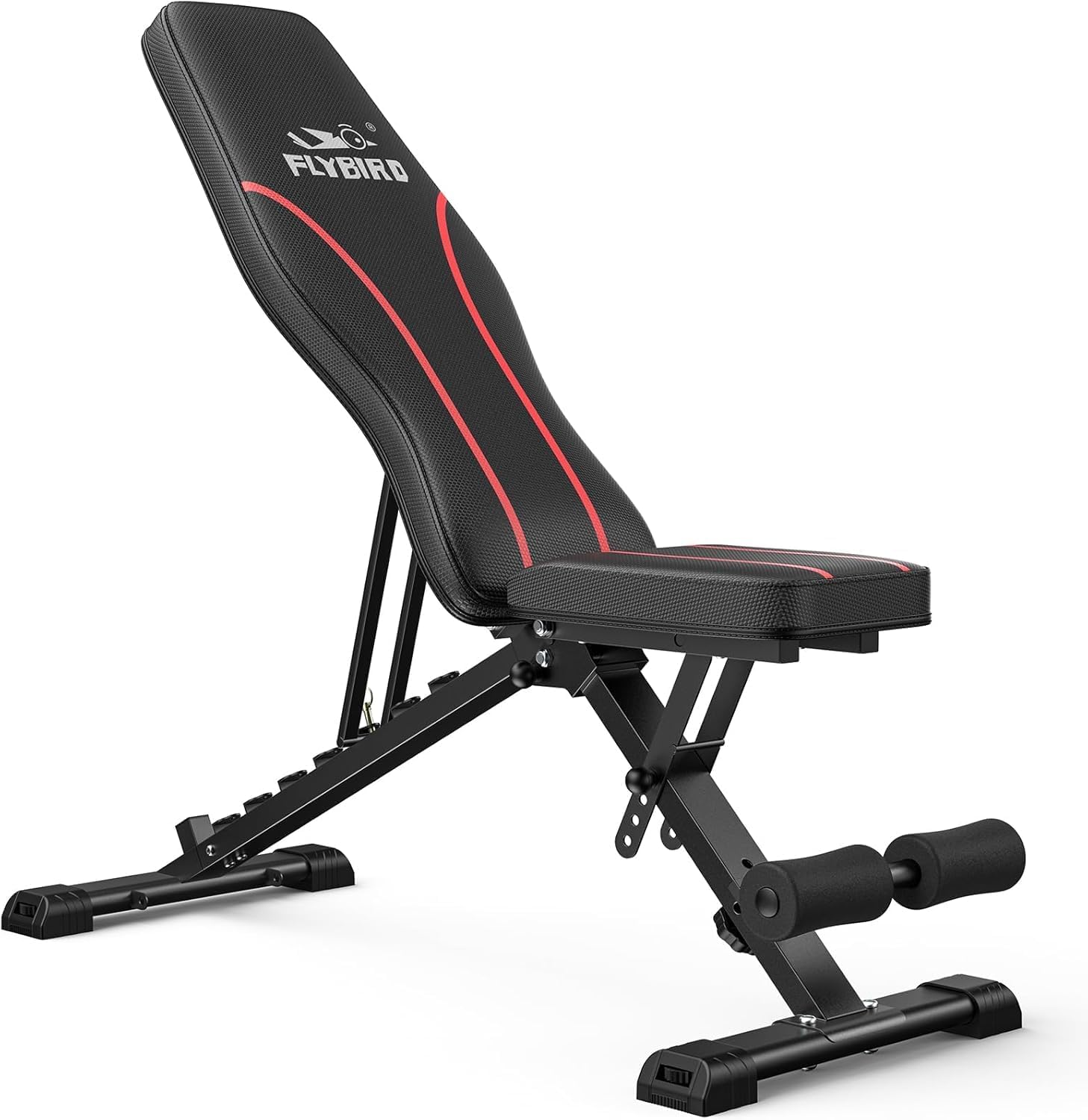 FLYBIRD WB2 Weight Bench, Utility Adjustable Weight Bench for Full Body Workout- Multi-Purpose Foldable Incline Bench (Black) FLYBIRD WB2 Weight Bench, Utility Adjustable Weight Bench for Full Body Workout- Multi-Purpose Foldable Incline Bench (Black)