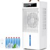 Portable Air Conditioners, 4-IN-1 Evaporative Air Cooler, Swamp Cooler, 6 Speeds & 3 Modes, 3-Gal Water Tank for Cooling, 16 FT/S Remote Control, Portable Air Cooler Fan for Indoors