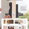 eufy Security Smart Lock C33, Keypad Door Lock with Handle, Built-in Wi-Fi | Fingerprint Door Knob, App Control, Keyless Entry Door Lock for Front Door and Bedroom, Electronic Deadbolt, IP53, Black