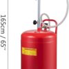 VEVOR 20-Gallon Waste Oil Drain Tank, Air Operated Portable Oil Drainer with Adjustable Funnel Height, Fluid Fuel Transfer Drainage with Wheels, Oil Change Container for Auto Repair Shops, Garages | for Auto Repair Shop, Garage, Adjustable Funnel Height, Fluid Fuel Transfer Drainage with Wheels, Flexible Movement Container