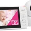 VTech Baby Monitor No WiFi, 5" Screen & Remote Pan-Tilt-Zoom for Newborns – Hack-Proof, 17Hr Battery, 1000ft Range, Auto Night Vision, Temperature Sensor, Two-Way Talk | VM924