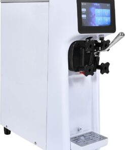VEVOR Commercial Ice Cream Machine, 1000W Single Flavor Soft Serve Ice Cream Maker, 10.6 QT/H Yield, 4L Hopper & 1.6L Cylinder, Touch Screen, Auto Clean & Pre-Cooling, Countertop Restaurant Snack Bar