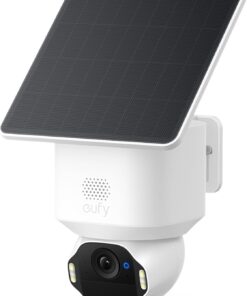 eufy Security SoloCam E42, 4K Solar Security Camera, AI Facial Recognition | AI Motion Tracking, Strobe Light, Pan & Tilt, 4K Ultra HD, Solar Powered, Up to 16TB, Smart Home Compatible