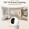 Anona 4K UHD Indoor Camera, Pet/Dog/Baby Security Camera with Phone App, 360°Pan-Tilt, 5G/2.4G Dual-Band Wi-Fi 6, Auto-Tracking, Person/Pet/Baby Crying Detection, Privacy Mode, Two-Way Audio, 2 Pack