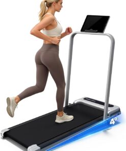 Yagud Walking Pad, Walking Pad Treadmill for Home Office, Portable Under Desk Treadmill with Remote Control and LED Display, Walking Jogging Running Machine