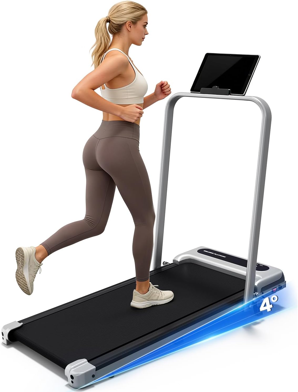 Yagud Walking Pad, Walking Pad Treadmill for Home Office, Portable Under Desk Treadmill with Remote Control and LED Display, Walking Jogging Running Machine Yagud Walking Pad, Walking Pad Treadmill for Home Office, Portable Under Desk Treadmill with Remote Control and LED Display, Walking Jogging Running Machine