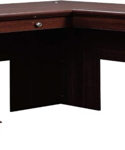 Sauder Palladia L Shaped Desk with Drawers, Office Desk with File Cabinet Storage, Cable Management, Keyboard Tray, in Select Cherry finish