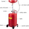 VEVOR 20-Gallon Waste Oil Drain Tank, Air Operated Portable Oil Drainer with Adjustable Funnel Height, Fluid Fuel Transfer Drainage with Wheels, Oil Change Container for Auto Repair Shops, Garages | for Auto Repair Shop, Garage, Adjustable Funnel Height, Fluid Fuel Transfer Drainage with Wheels, Flexible Movement Container