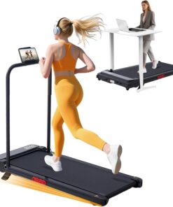 KASSADIN Electric Walking Pad Treadmill with Handle Bar Incline for Home, Portable Walking Pad Treadmill with Handles for Home Small, 3.0HP Mini Under Desk Treadmill for Exercising, 0.6-7.6MPH, 350LB