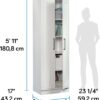 Sauder HomePlus Storage Cabinet/ Pantry cabinets, Soft White finish