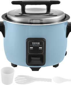 VEVOR Commercial Rice Cooker, 40-Cup Rice Cooker, 8.45 Qt / 8 Liter Large Rice Cooker and Warmer with Nonstick Inner Pot, Fast Cooking and 24-Hour Keep Warm, with Rice Cup and Paddle, for Restaurant