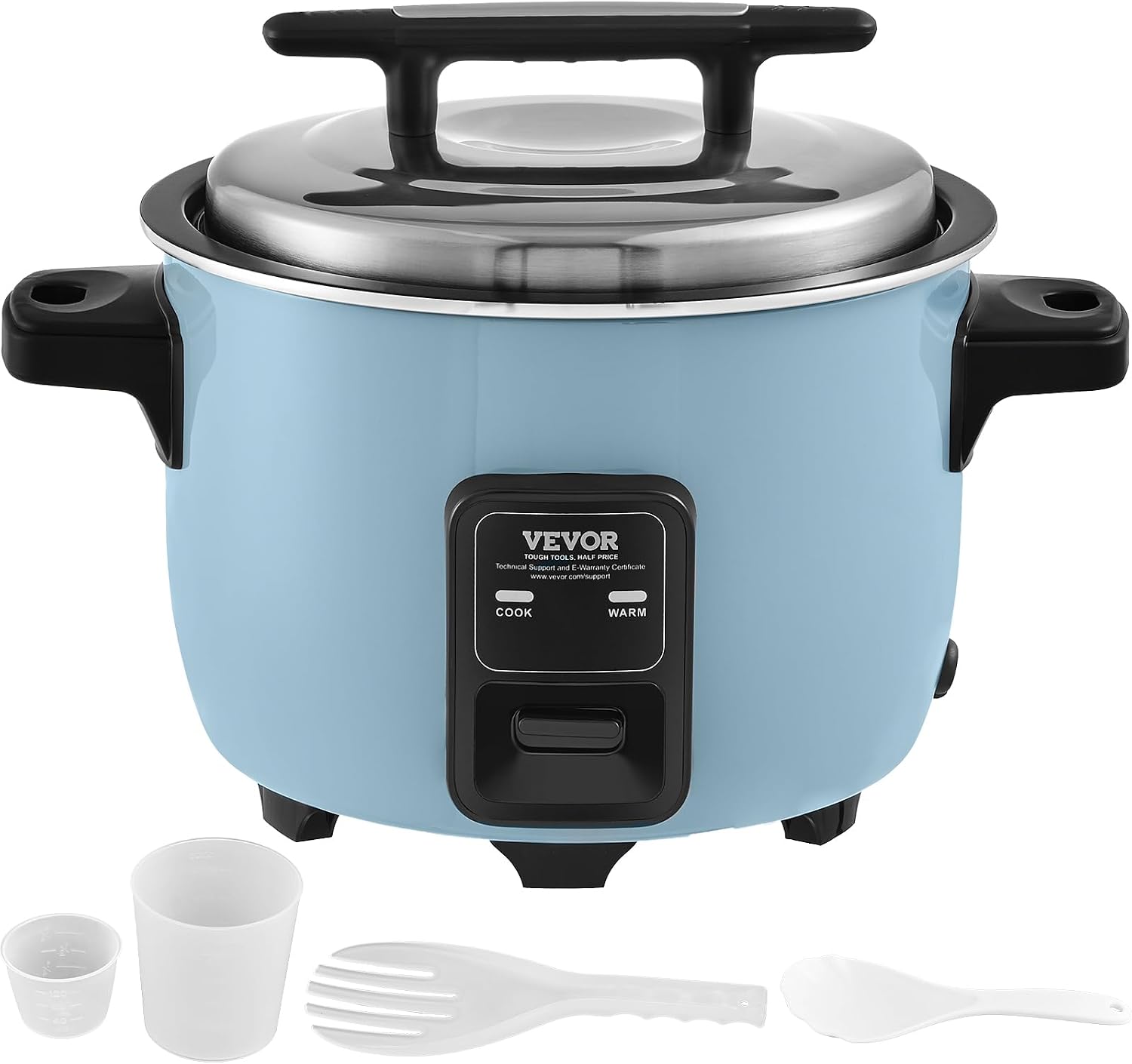 VEVOR Commercial Rice Cooker, 40-Cup Rice Cooker, 8.45 Qt / 8 Liter Large Rice Cooker and Warmer with Nonstick Inner Pot, Fast Cooking and 24-Hour Keep Warm, with Rice Cup and Paddle, for Restaurant VEVOR Commercial Rice Cooker, 40-Cup Rice Cooker, 8.45 Qt / 8 Liter Large Rice Cooker and Warmer with Nonstick Inner Pot, Fast Cooking and 24-Hour Keep Warm, with Rice Cup and Paddle, for Restaurant