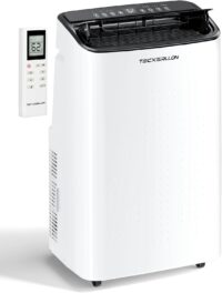 TECXERLLON 15,000 BTU Portable Air Conditioner for Large Room up to 800 Sq. Ft., Quiet 48dB 4-in-1 AC Unit with Dehumidifier, Self-Evaporating, Sleep Mode, Remote & Window Kit