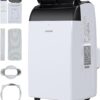 Garvee 14000 BTU Portable Air Conditioner, 3-in-1 Indoor AC Unit with Cooling, Dehumidifier, Fan, Follow Me, 24-Hour Timer, Remote Control & Window Kit for Bedroom, Home Office, Apartment, 750 Sq. Ft | with Cooling, Dehumidifier, Fan, Follow Me, 24-Hour Timer, Remote Control & Window Kit for Bedroom, Home Office, Apartment