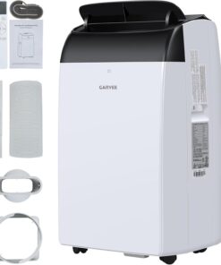 Garvee 14000 BTU Portable Air Conditioner, 3-in-1 Indoor AC Unit with Cooling, Dehumidifier, Fan, Follow Me, 24-Hour Timer, Remote Control & Window Kit for Bedroom, Home Office, Apartment, 750 Sq. Ft | with Cooling, Dehumidifier, Fan, Follow Me, 24-Hour Timer, Remote Control & Window Kit for Bedroom, Home Office, Apartment
