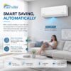 Senville AURA Mini Split Air Conditioner, Heat Pump, White, 24000 BTU | Energy Star Certified, Works with Alexa, Ductless, Wall Mounted, AHRI Certified, 208-230V Inverter