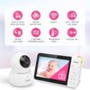VTech Baby Monitor No WiFi, 5" Screen & Remote Pan-Tilt-Zoom for Newborns – Hack-Proof, 17Hr Battery, 1000ft Range, Auto Night Vision, Temperature Sensor, Two-Way Talk | VM924