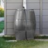FCMP Outdoor Raincatcher 4000, Flat-Back Rain Water Barrel, 50-Gallon, Gray - Rainwater Collection Storage Container w/Side Spigots, Mesh Screen, Garden and Overflow Hose & Linking Kit FCMP Outdoor Raincatcher 4000, Flat-Back Rain Water Barrel, 50-Gallon, Gray - Rainwater Collection Storage Container w/Side Spigots, Mesh Screen, Garden and Overflow Hose & Linking Kit