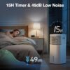 3-IN-1 Portable AC Unit with Remote, 24" Windowless Portable Air Conditioner, 15H Timer & 120°Oscillation, 2-Gal Tank, 3 Modes & 3 Speeds, Ultra-Quiet Ventless Swamp Cooler for Home Office, Snow White