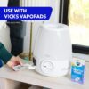 Vicks Filter-Free Ultrasonic Humidifier, Recommended by Pediatricians | 1.2 Gal Ultrasonic Cool Mist Humidifiers for Bedrooms & Kids Rooms, Works with Vicks VapoPads