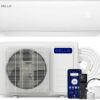 DELLA Econo Series 17000 BTU 17 SEER2 Mini Split Air Conditioner, Cools up to 1000 Sq. Ft, Works with Alexa and Wifi, 230V Heater Ductless Inverter System with Heat Pump, 16.4ft Installation Kit