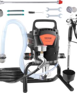 VEVOR 950W Stand Airless Paint Sprayer, 3000PSI High Efficiency Electric Airless Sprayer, Handheld Paint Sprayers for Home Interior and Exterior Furniture and Fences, Fine and Even Painting Effect | Handheld for Home Interior and Exterior Furniture and Fences, High Efficiency, Fine and Even Painting Effect, Metal, Black