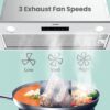 COMFEE' Range Hood Built-in/Insert 450 CFM Ducted/Ductless Convertible, Stainless Steel