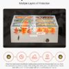 VEVOR Commercial Food Warmer, 1500W Electric Stainless Steel Steam Food Warmer with Lid, 6-Pan Fast Heating Countertop Buffet Bain Marie with Soup & Perforated Ladles, for Catering, Restaurant, Party