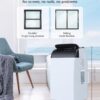 Garvee 14000 BTU Portable Air Conditioner, 3-in-1 Indoor AC Unit with Cooling, Dehumidifier, Fan, Follow Me, 24-Hour Timer, Remote Control & Window Kit for Bedroom, Home Office, Apartment, 750 Sq. Ft | with Cooling, Dehumidifier, Fan, Follow Me, 24-Hour Timer, Remote Control & Window Kit for Bedroom, Home Office, Apartment