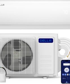 DELLA Econo Series 11500 BTU 115V Mini Split Air Conditioner with Heat Pump, Works with Alexa and Wifi, 17 SEER2 Cools up to 550 Sq. Ft, Ductless Inverter System, 16.4ft Installation Kit Included