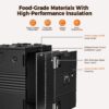 CAMMOO NSF 127QT Non-Electrical Catering Food Warmers with Casters | 304 Stainless Steel Latch, Insulated Food Carrier for 8 Full-Size Pans(NOT INCLUDED), Food Warmer Hot Boxes for Catering CAMMOO NSF 127QT Non-Electrical Catering Food Warmers with Casters | 304 Stainless Steel Latch, Insulated Food Carrier for 8 Full-Size Pans(NOT INCLUDED), Food Warmer Hot Boxes for Catering