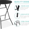 Best Choice Products 32in Bar Height Folding Table, Round Indoor Outdoor Accessory for Patio, Backyard, Dining Room, Events w/Thick Table Top, Metal Frame, Locking Legs, 330lb Weight Capacity - Black