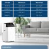 Garvee 14000 BTU Portable Air Conditioner, 3-in-1 Indoor AC Unit with Cooling, Dehumidifier, Fan, Follow Me, 24-Hour Timer, Remote Control & Window Kit for Bedroom, Home Office, Apartment, 750 Sq. Ft | with Cooling, Dehumidifier, Fan, Follow Me, 24-Hour Timer, Remote Control & Window Kit for Bedroom, Home Office, Apartment