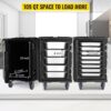 VEVOR Insulated Food Pan Carrier, 127 Qt Hot Box for Catering, LLDPE Food Box Carrier w/Double Buckles, Front Loading Food Warmer w/Handles, End Loader w/Wheels for Restaurant, Canteen, etc. Black