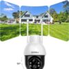 aosu Security Cameras Wireless Outdoor - Solar Powered,Full 360° Coverage | Auto Person Tracking,2K Clarity&Color Night Vision,Light & Sound Alarm,2.4GHz WiFi only,2-Way Talk,Alexa/Google Compatible (1 PACK)