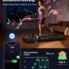 UREVO Strol 2E Smart 2-in-1 Folding Treadmill, Compact Walking Pad with Safety Handle, Plug and Play, Standing Desk Treadmill with Dual LED Display, Smart APP, Walking or Running for Home, Flaxen
