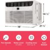 Frigidaire 10,000 BTU Window Air Conditioner with Remote Control, Cools Up to 450 Sq. Ft., Quiet Operation, Eco Mode, 3 Fan Speeds, Auto Restart, White | Cools up to 450 sq. ft., quiet operation, eco mode, three fan speeds, auto restart