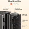 VEVOR Insulated Food Pan Carrier, 95 Qt Hot Box for Catering, LLDPE Food Box Carrier w/Double Buckles, Front Loading Food Warmer w/Handles, Stackable End Loader for Restaurant, Canteen, etc. Black VEVOR Insulated Food Pan Carrier, 95 Qt Hot Box for Catering, LLDPE Food Box Carrier w/Double Buckles, Front Loading Food Warmer w/Handles, Stackable End Loader for Restaurant, Canteen, etc. Black