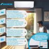 Daikin 12,000 BTU 18 SEER2 Entra R32 Series Heat Pump Mini Split A/C | System with Maxwell All-Inclusive 15’ Installation Kit and Wall Mounting Bracket (230V), White, RXC12+FTXC12+IKM1438+WAFP24