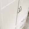 Sauder Select Multipurpose Bedroom Armoire Wardrobe Closet Pantry Storage Cabinet with Storage Drawers and Hanging Rail, in Soft White finish