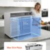 VEVOR Electric Hot Box Food Warmer, 4-Tier Commercial Warming Cabinet with Water Tray, Double-Door and Adjustable Shelves, Stainless Steel Food Warmer Cabinet, for Restaurant, Kitchen, Pizza, Chicken