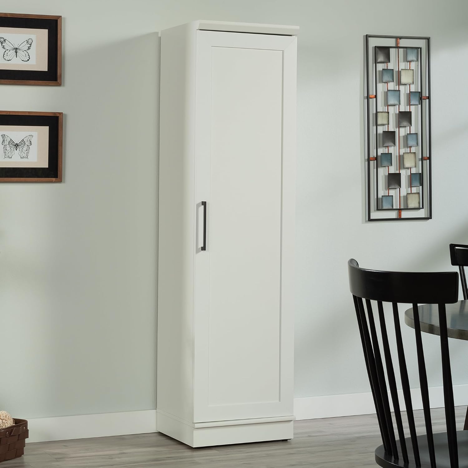 Sauder HomePlus Pantry Storage Cabinet, Soft White | Single Door, Adjustable Shelves, Kitchen Storage Cabinet Sauder HomePlus Pantry Storage Cabinet, Soft White | Single Door, Adjustable Shelves, Kitchen Storage Cabinet - Image 2