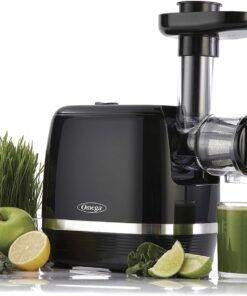 Omega Juicer H3000R Slow Masticating Extractor, 150-Watt, Black